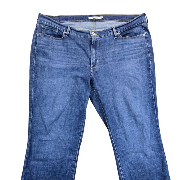 Levi’s Jeans Womens 20W Blue Classic Straight Plus Size Stretch Denim Mid Rise - Picture 11 of 15